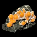 Vibrant Orange Thomsonite Balls with Needle Mesolite on Basalt Matrix – Premium Indian Mineral Specimen - image 7