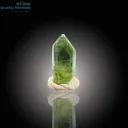 Vibrant Peridot Crystal with Rutile Inclusions - image 1