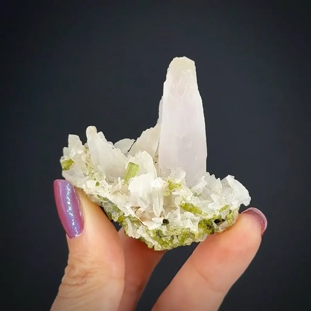 Viitaniemiite with Elbaite Tourmaline, Quartz