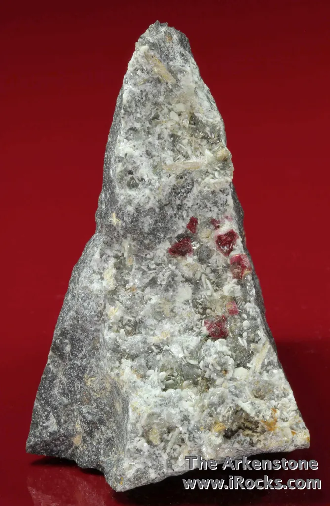 Villiaumite crystals with Tuperssuatsiaite, Makatite, Microcline, Apophyllite-(KF), and Hainite on Phonolite image