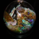 Virgin Valley Nevada Opals in wet display globe - image 1