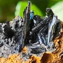 Vivianite from Ukraine, Crimea.  Translucent and shiny vivianite crystals - image 1