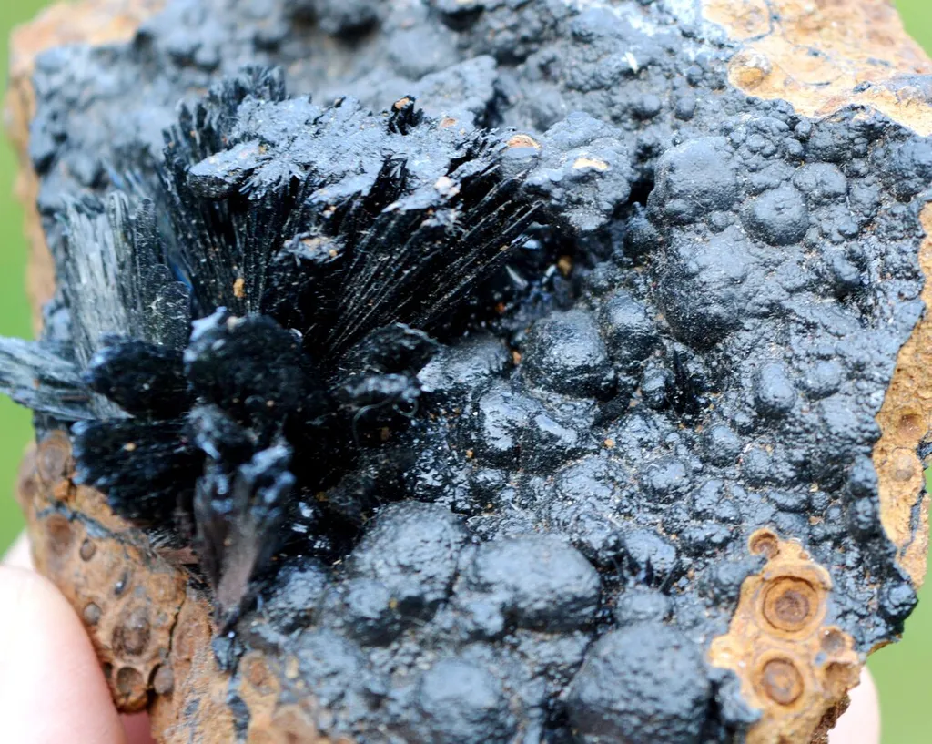 Vivianite & Goethite 261 grams - Chernomorsky mine, Ukraine - image 8