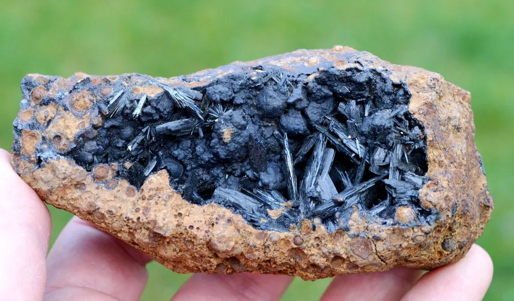 Vivianite & Goethite 354 grams - Chernomorsky mine, Ukraine image