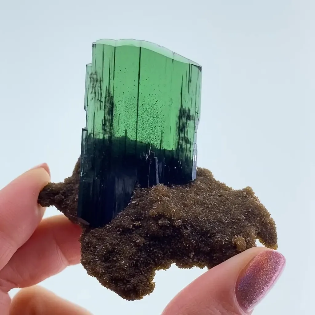 Vivianite on Siderite image