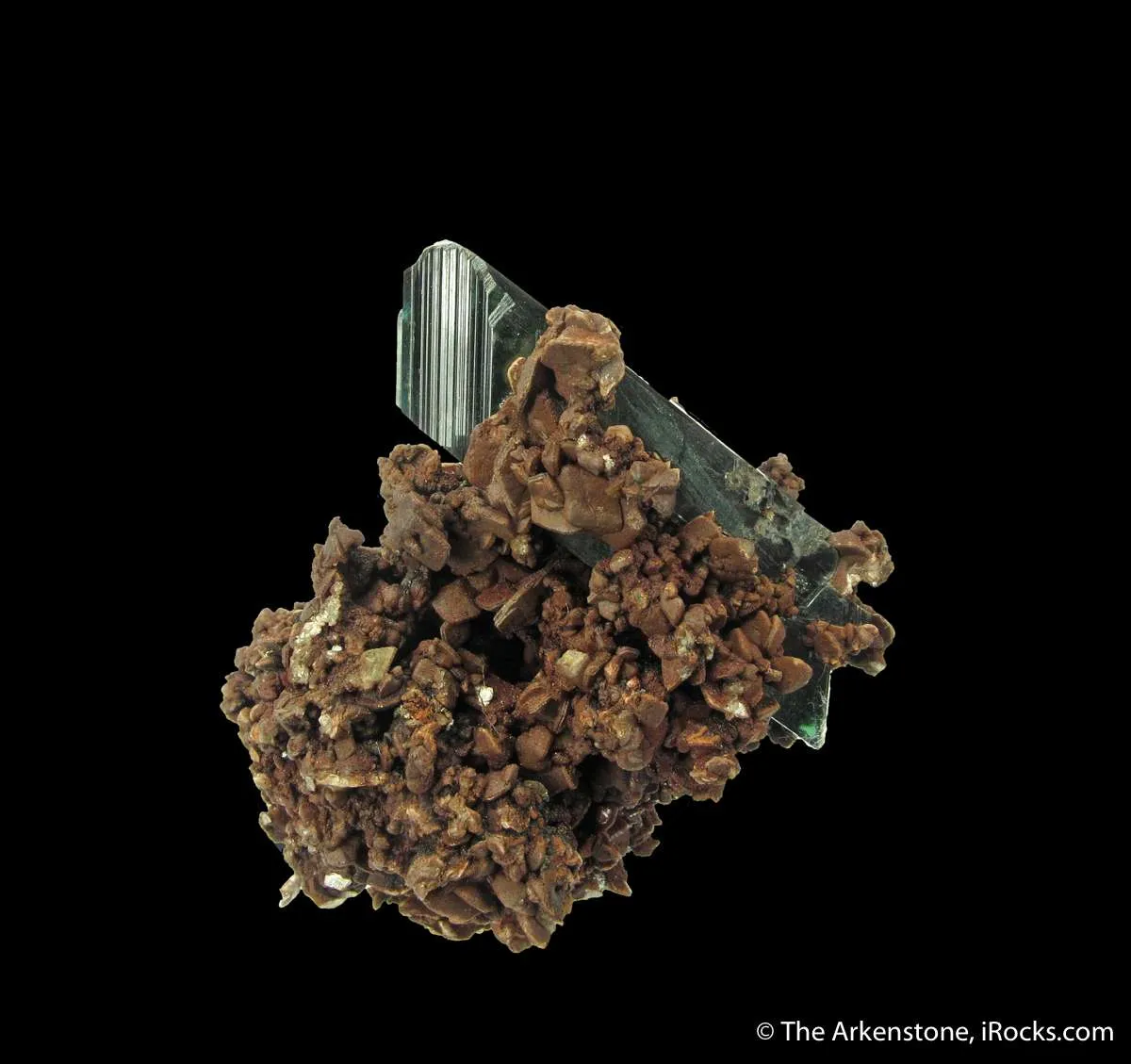 Vivianite on Siderite - image 3