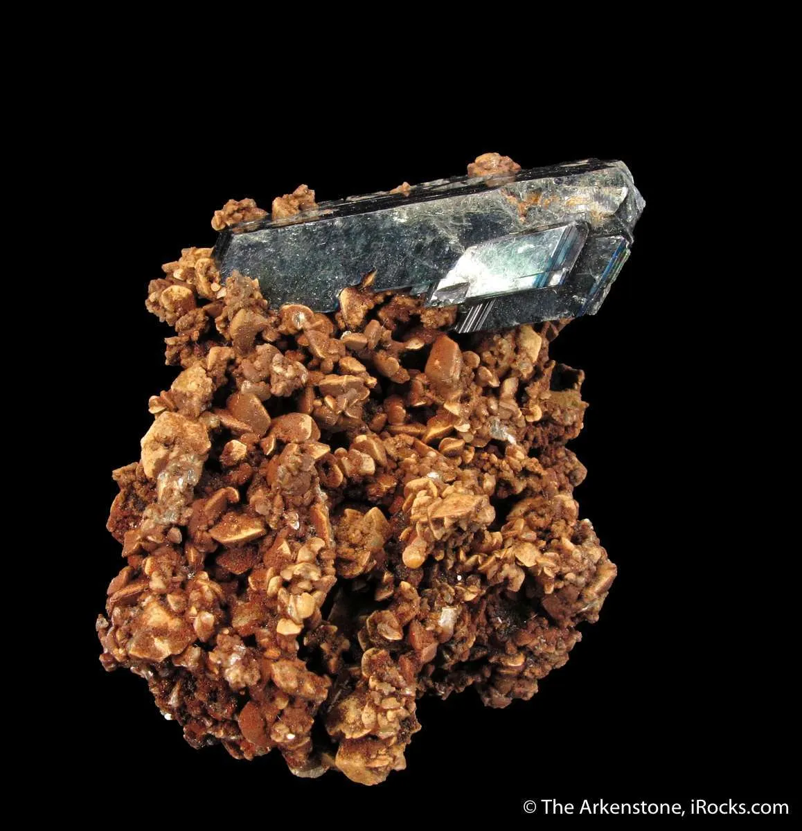 Vivianite on Siderite - image 2