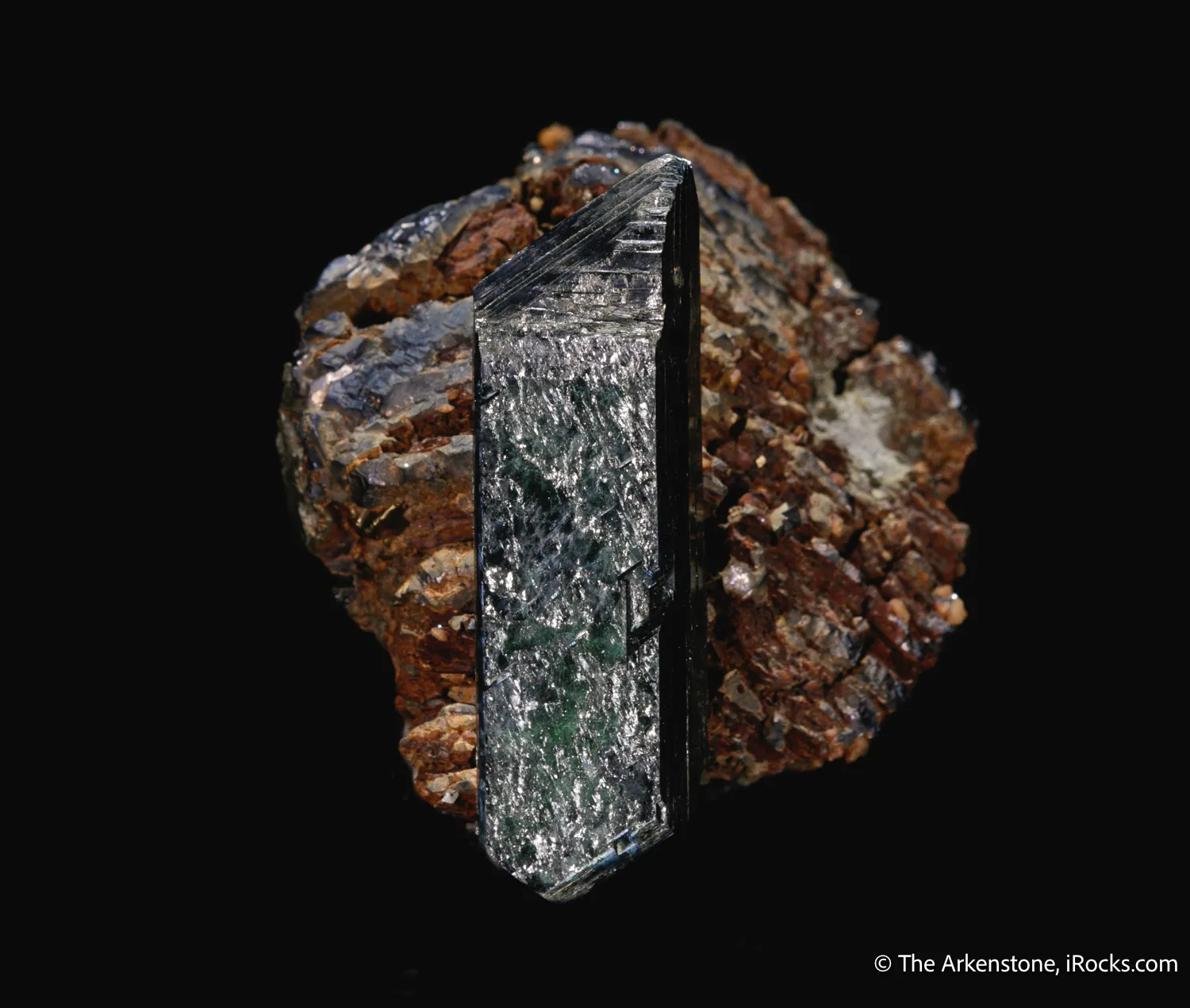 Vivianite on Siderite with Galena - image 4