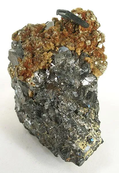 Vivianite, Siderite, Pyrite, Sphalerite image