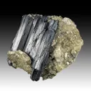 Vivianite with Pyrite, Siderite - image 1