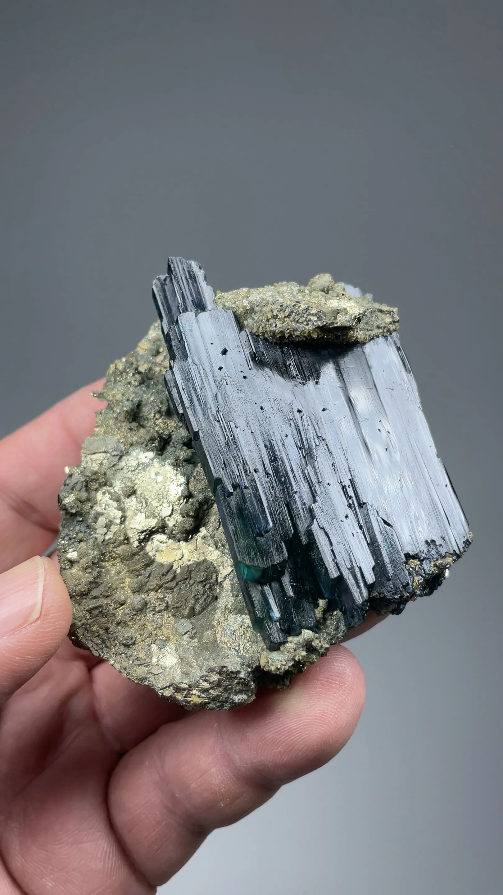 Vivianite with Pyrite, Siderite - image 2