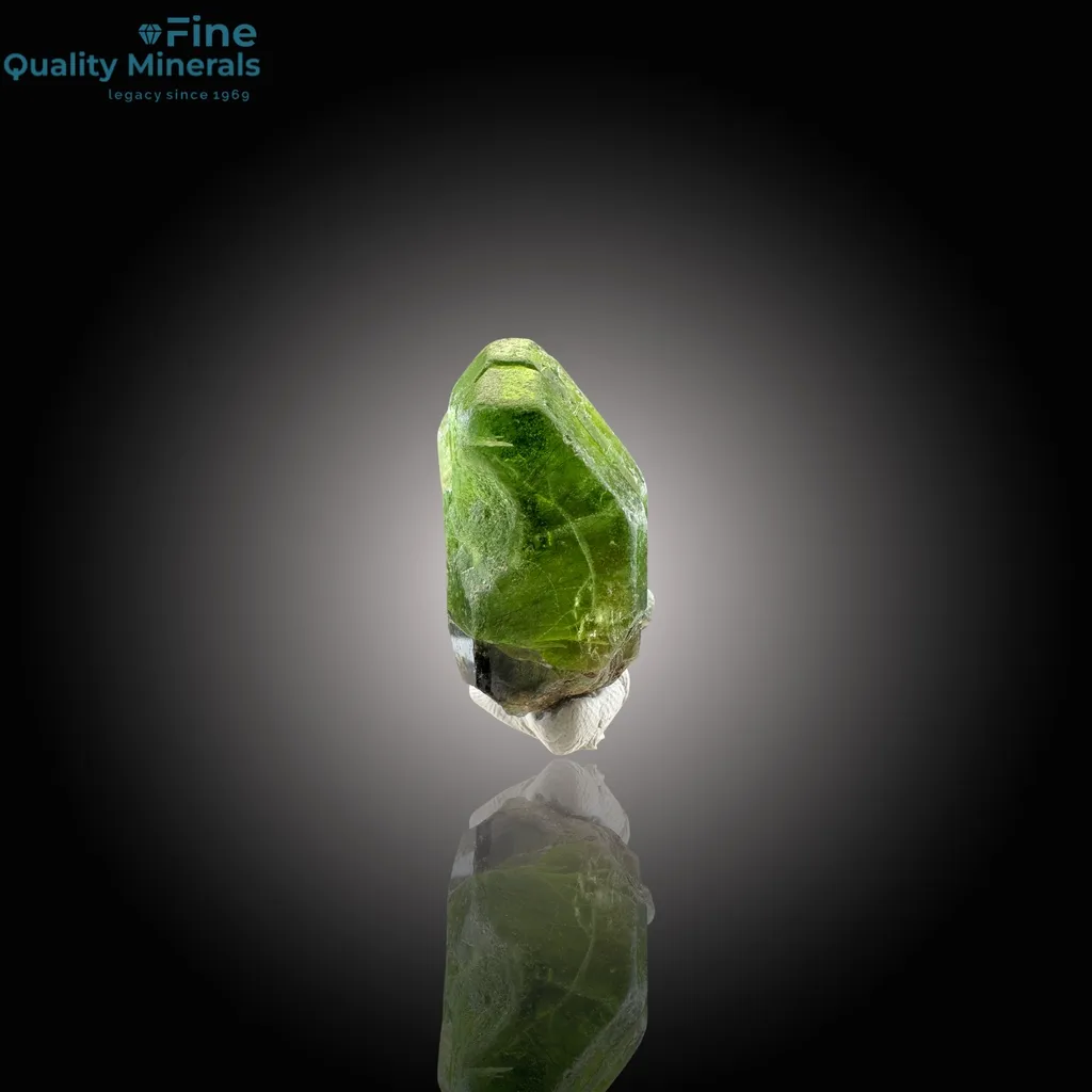 Vivid Spinel Twin Peridot with Ludwigite Inclusions - image 4