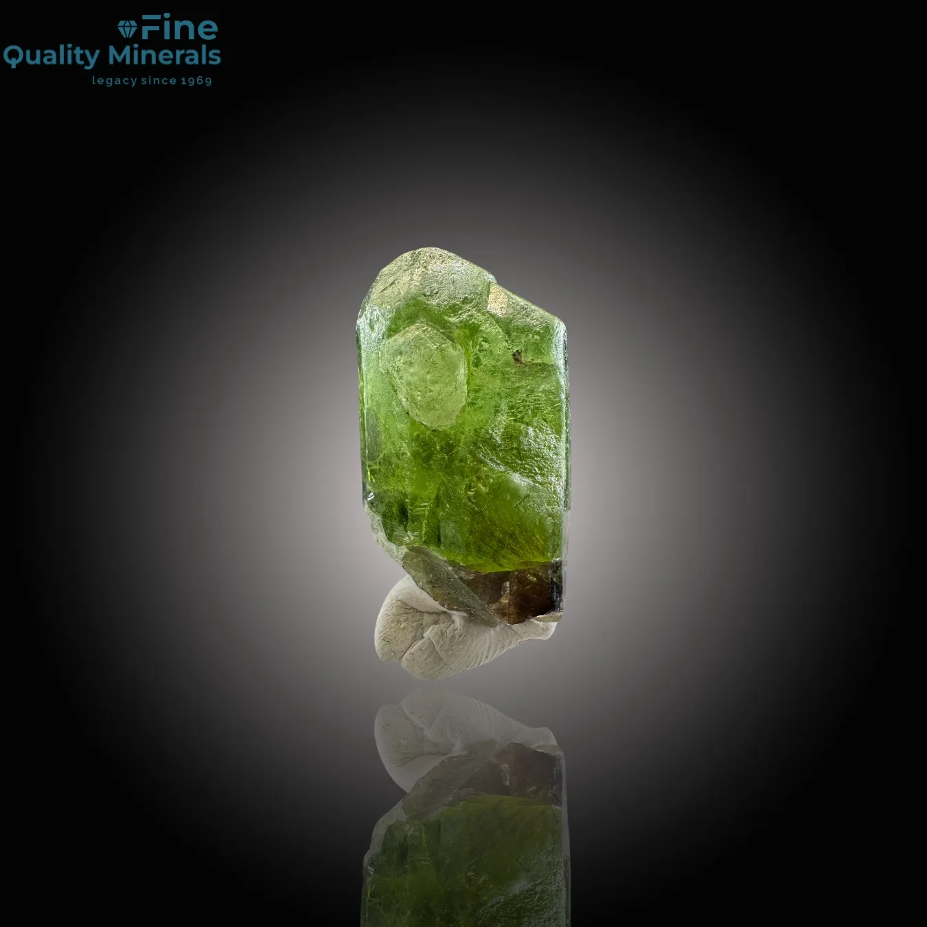 Vivid Spinel Twin Peridot with Ludwigite Inclusions - image 5