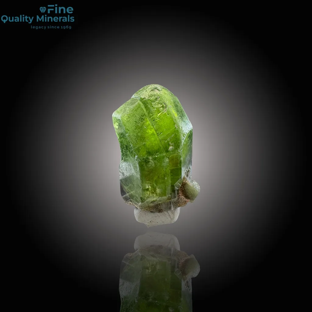 Vivid Spinel Twin Peridot with Ludwigite Inclusions - image 2