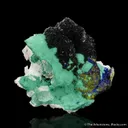 Volborthite and Azurite on Malachite - image 3