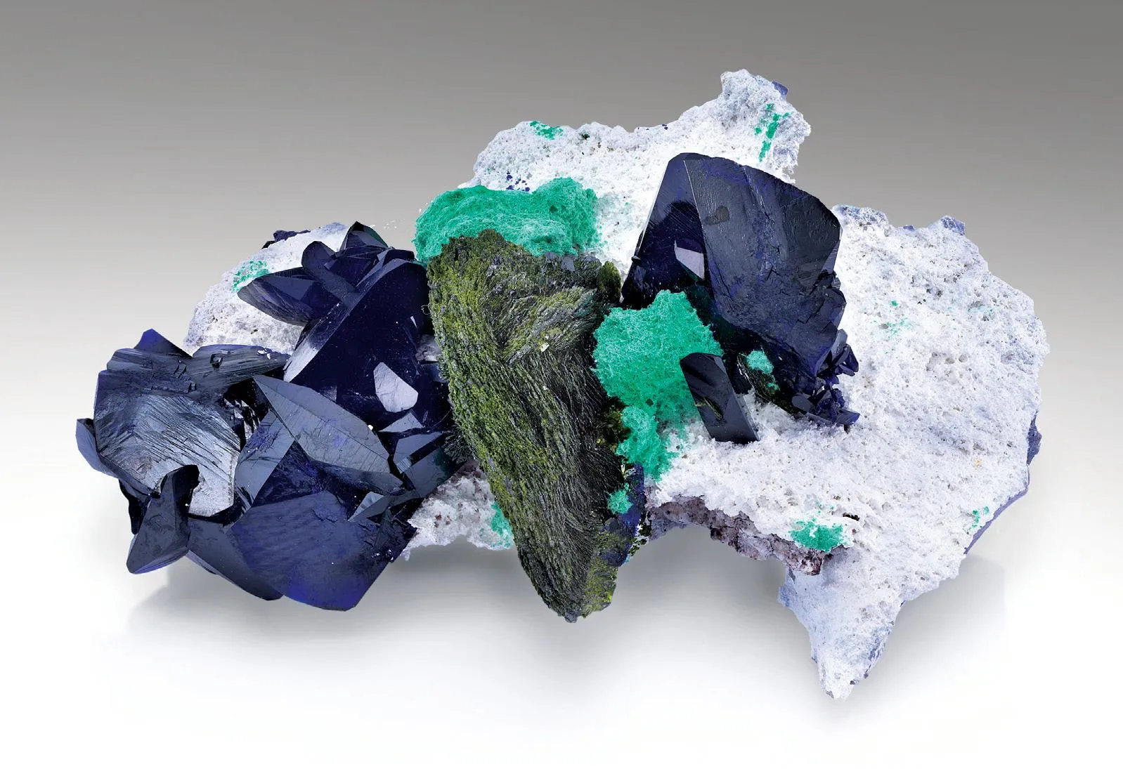 Volborthite, Azurite, Malachite - image 1