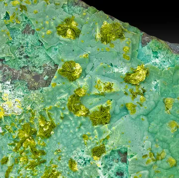 Volborthite from San Jose Mine, Cerro Chorolque, Potosí, Bolivia