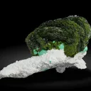 Volborthite with Malachite & Azurite on Dickite - image 2