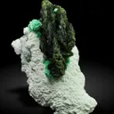 Volborthite with Malachite & Azurite on Dickite - image 3