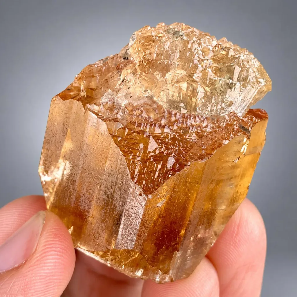 Water Etched Golden Topaz Mineral from Pakistan image