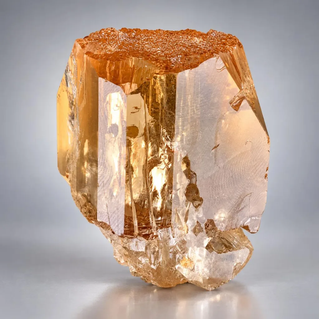 Water Etched Golden Topaz Mineral from Pakistan - image 9