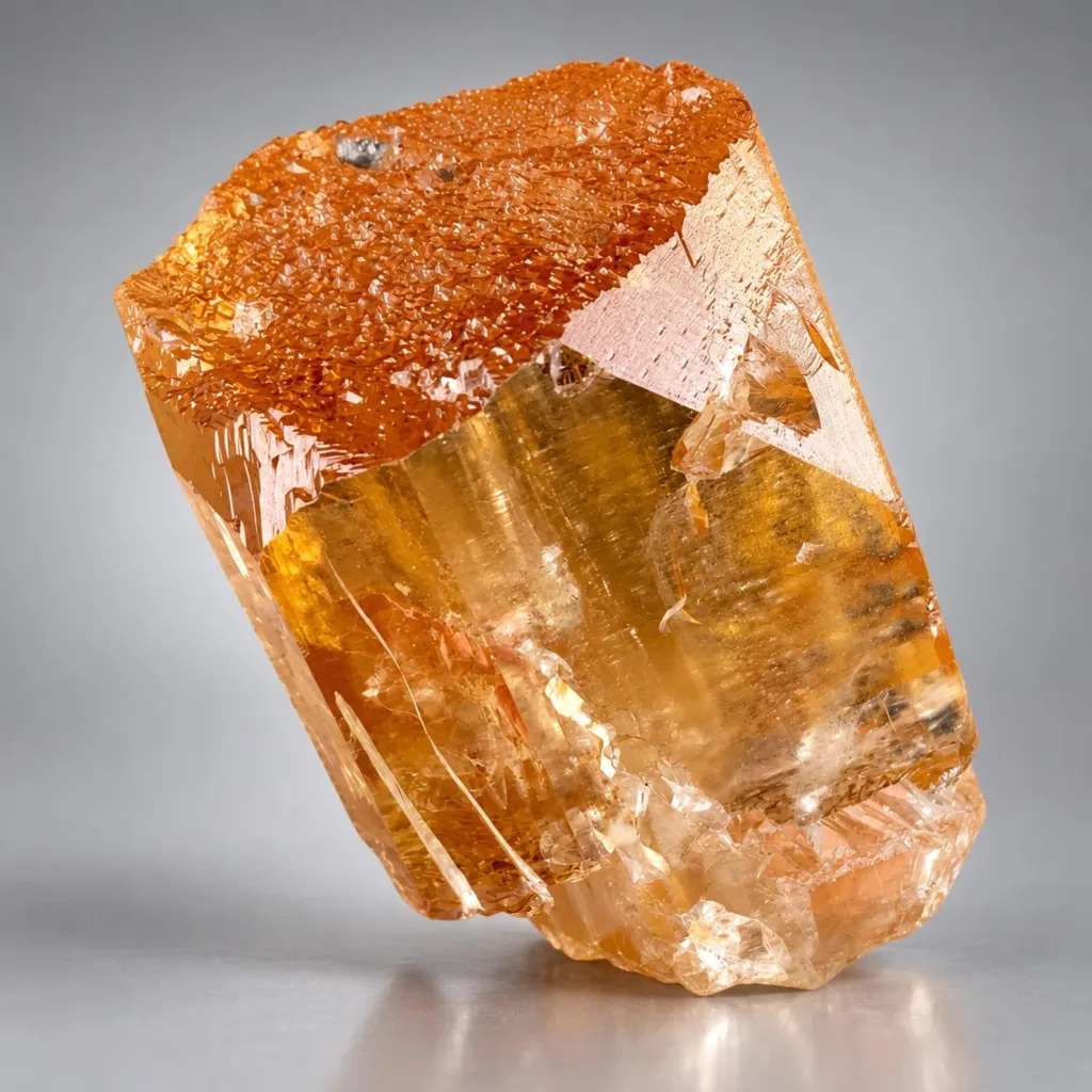 Water Etched Golden Topaz Mineral from Pakistan - image 10
