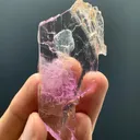 Water Etched Transparent Pink Kunzite Crystal, Fluorescent  Collector's  Mineral from Afghanistan - image 7