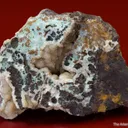 Wavellite with Turquoise and Pyrolusite - image 1