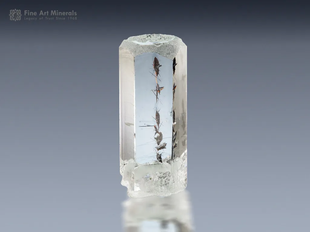 Weird Inclusion Aquamarine Crystal from Shengus Pakistan image