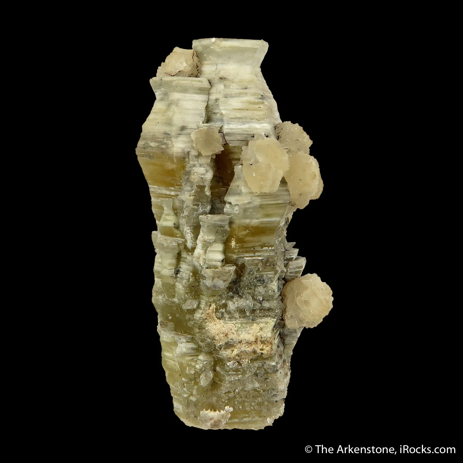 Weloganite (fluorescent) and Strontianite (fluorescent) - image 2