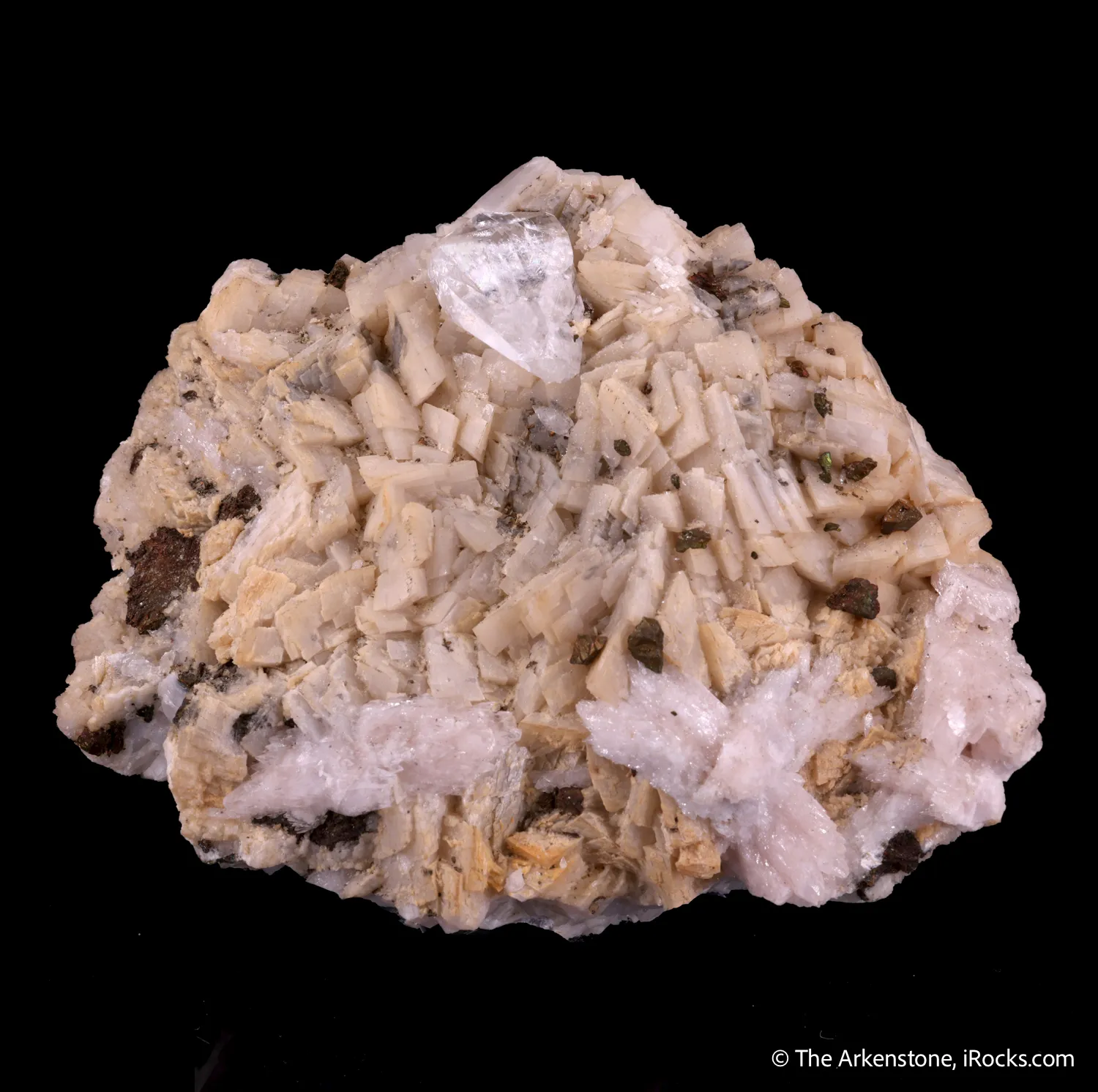 Whewellite (twinned) on Dolomite, Calcite & Chalcopyrite - image 4