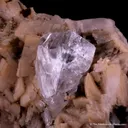 Whewellite (twinned) on Dolomite, Calcite & Chalcopyrite - image 1