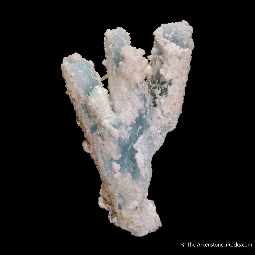 Willemite ps. Azurite with Mimetite, Dolomite image