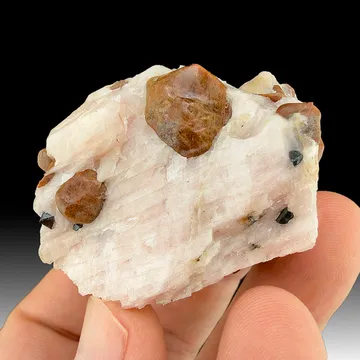 Willemite with Calcite, Franklinite