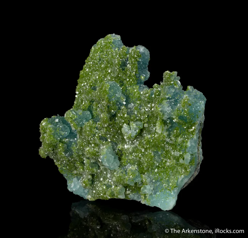 Willemite with Duftite incl. Calcite image