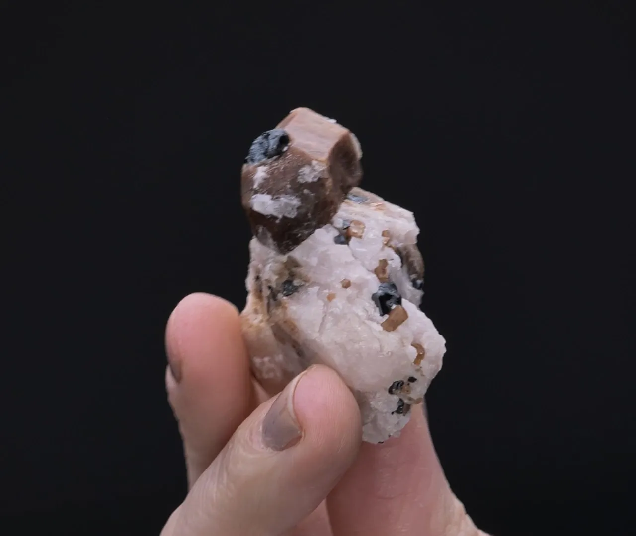 Willemite with Franklinite and Calcite - image 2