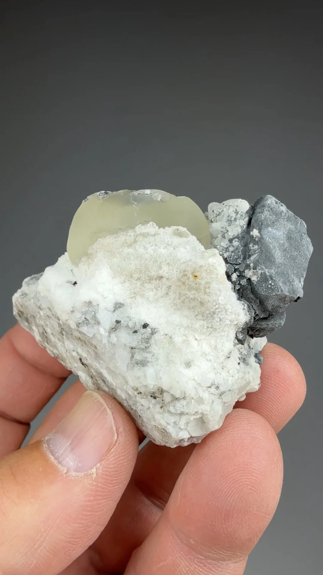 Witherite with Calcite, Galena - image 2