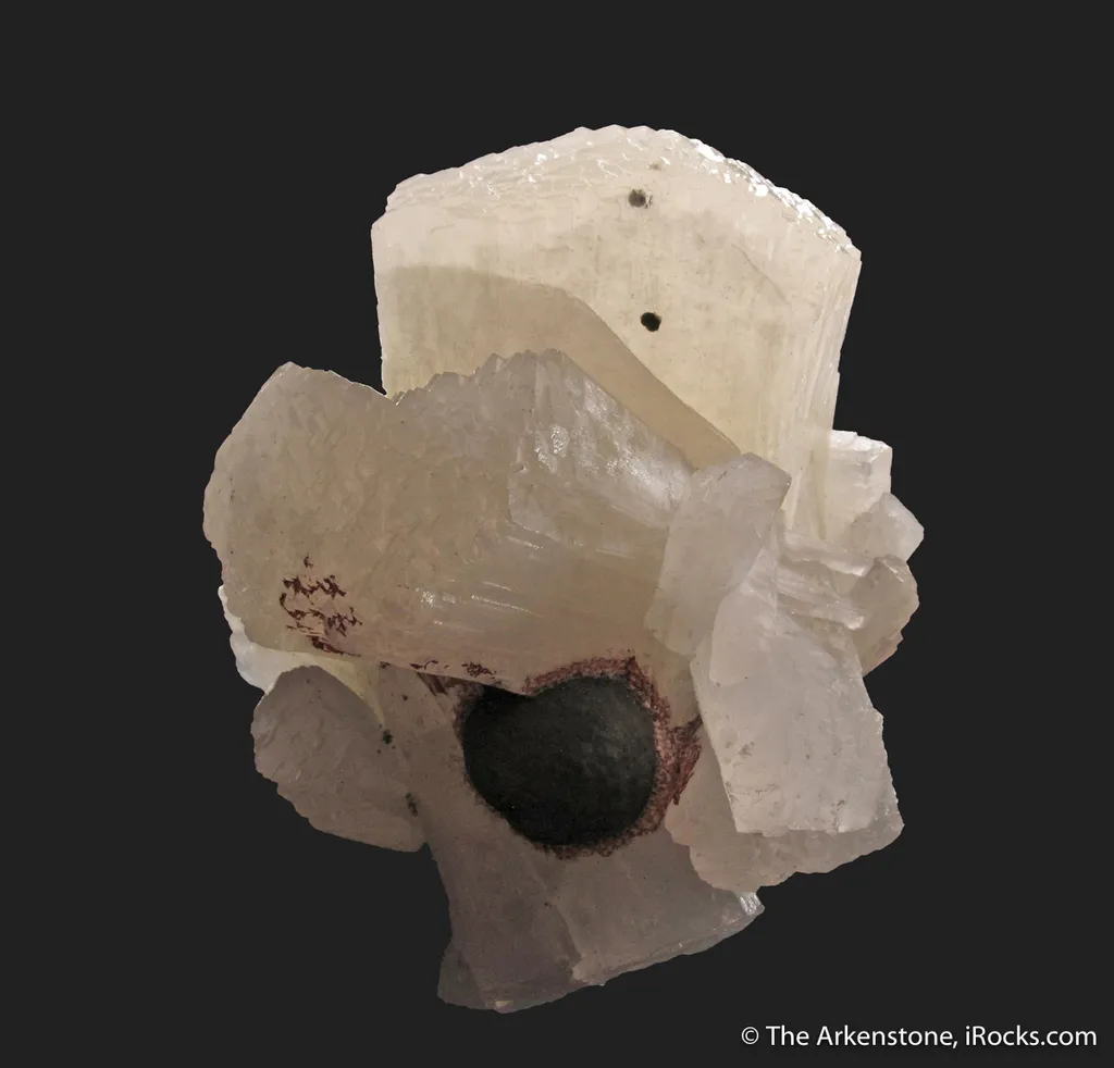 Witherite with Marcasite balls image