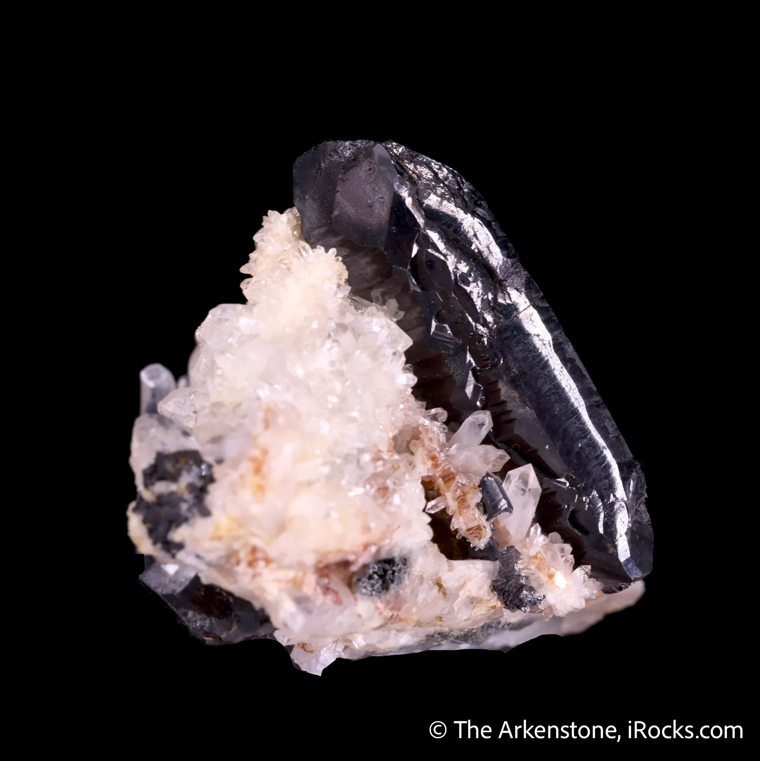 Wodginite on Quartz - image 3