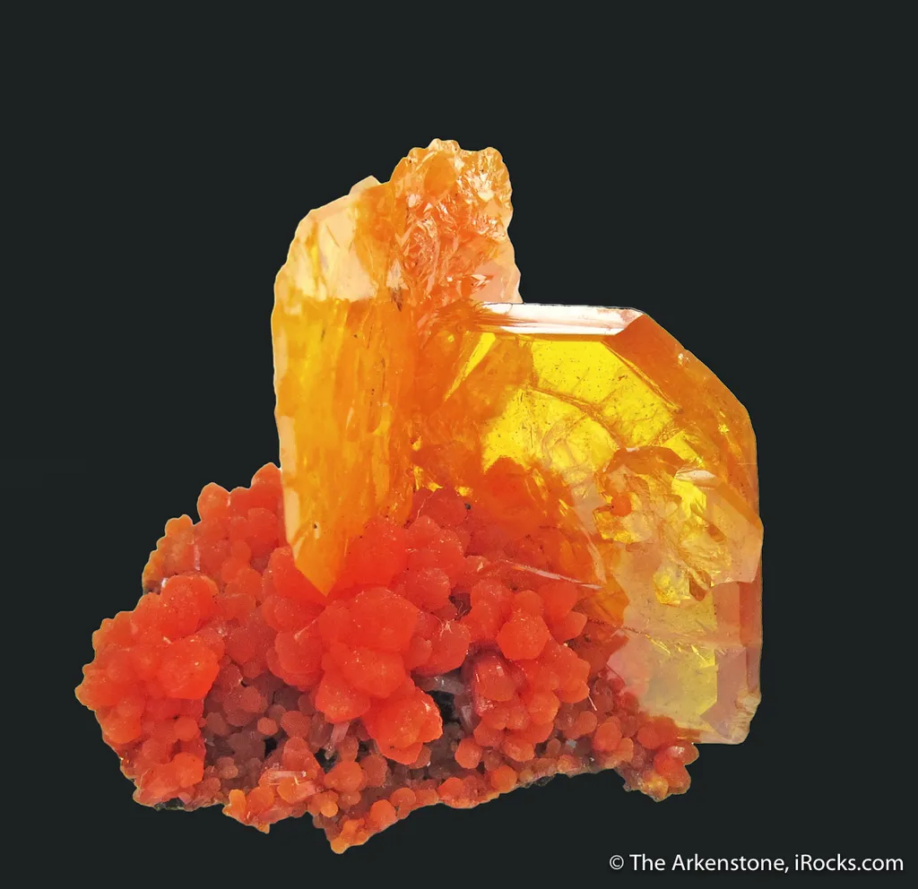 Wulfenite and Mimetite (1973 pocket) - image 2