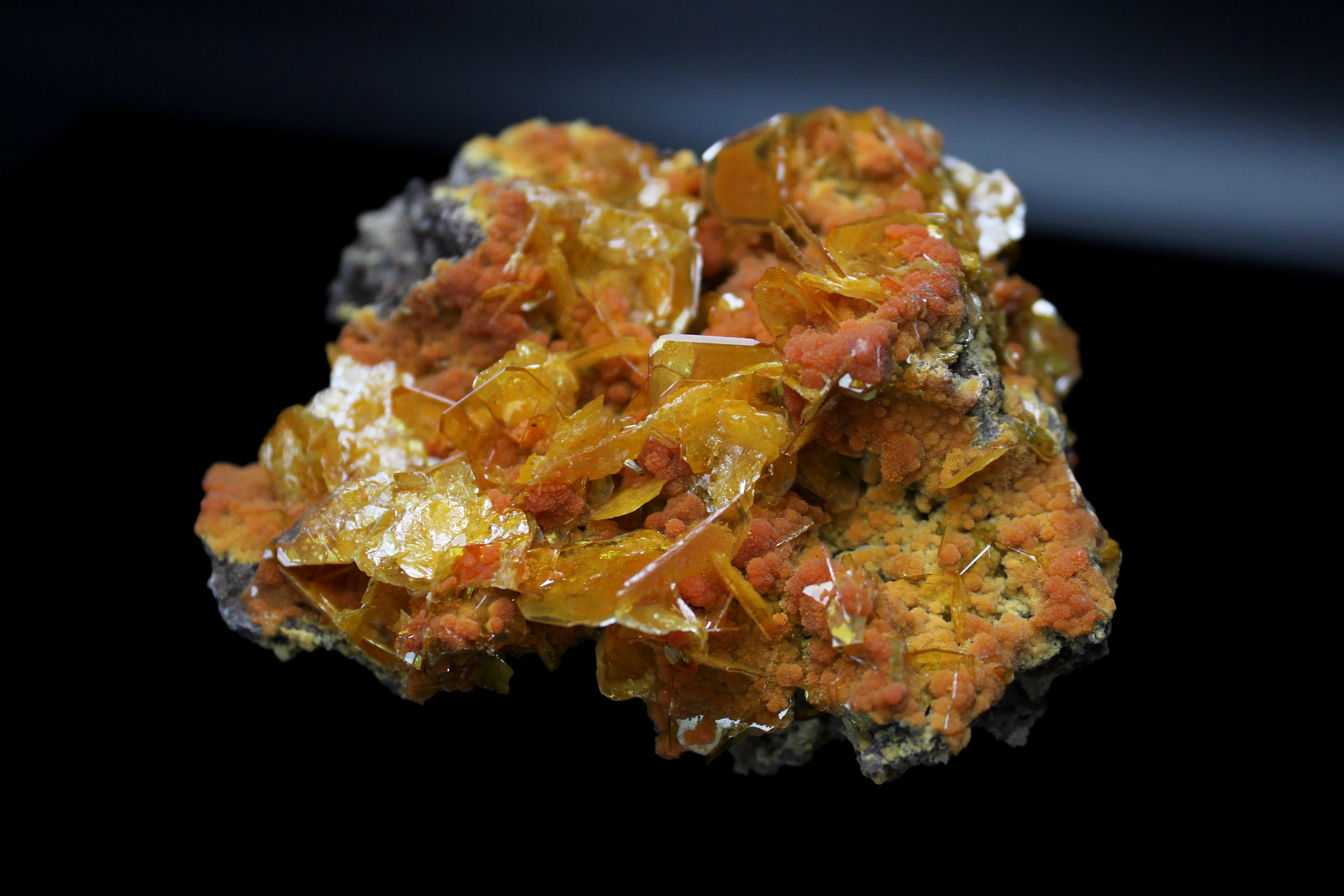 Wulfenite and Mimetite, San Francisco Mine - image 2