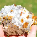 Wulfenite and Smithsonite 388 grams - Ojuela Mine, Mapimí, Mapimí Municipality, Durango, Mexico - image 1