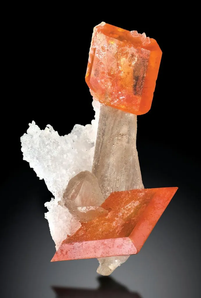 Wulfenite Balancing on Cerussite image