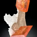Wulfenite Balancing on Cerussite - image 1