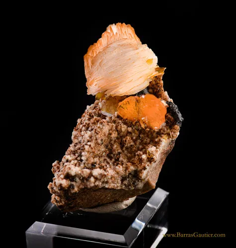 Wulfenite - Barite image