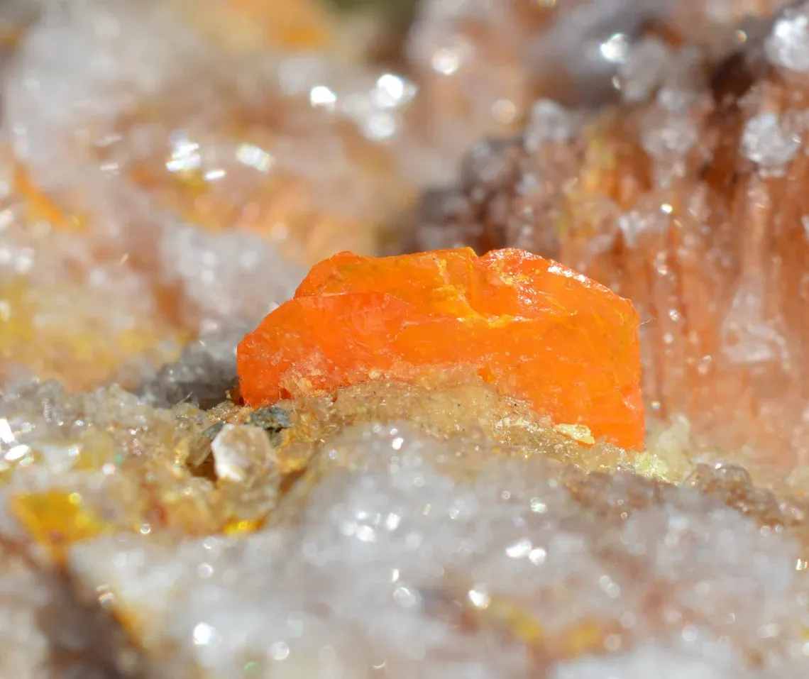 Wulfenite & Barite & Galena 1310 grams - Les Dalles Mine, Mibladen, Drâa-Tafilalet Region, Morocco - image 3
