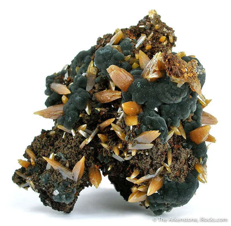 Wulfenite (Bipyramidal) on Mimetite image