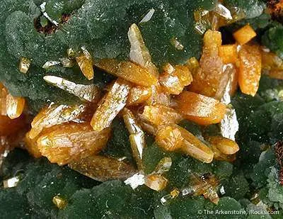 Wulfenite (Bipyramidal) With Mimetite - image 2