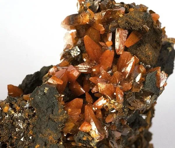 Wulfenite, Calcite - image 2