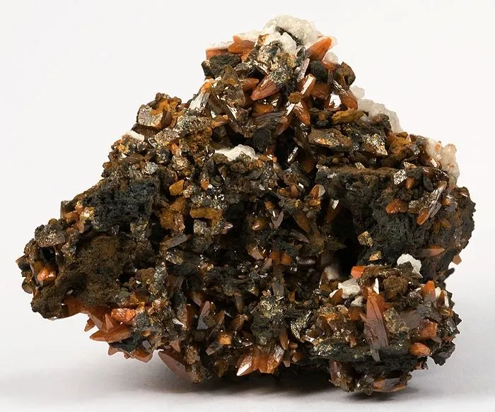 Wulfenite, Calcite - image 1